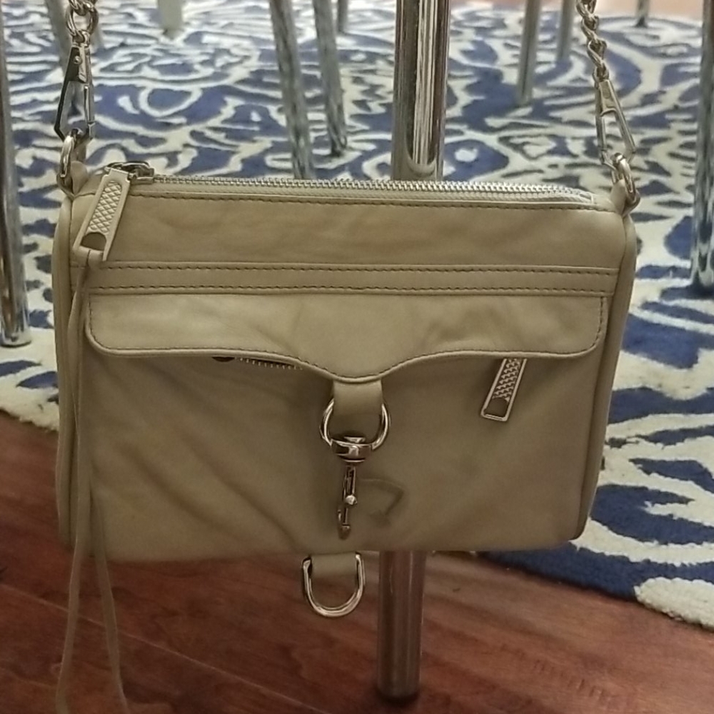 Rebecca minkoff mini mac clutch soft grey